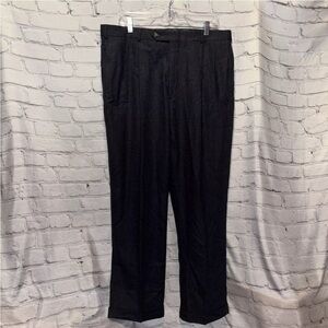 Tommy Hilfiger Mens Navy Blue Wool Slacks Pants Size 38x30 Flat Front Pockets